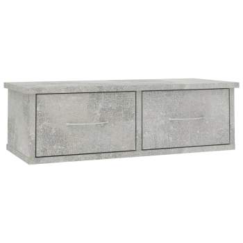 Preview:  Wand-Schubladenregal Betongrau 60x26x18,5 cm Holzwerkstoff