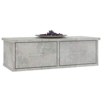 Preview:  Wand-Schubladenregal Betongrau 60x26x18,5 cm Holzwerkstoff