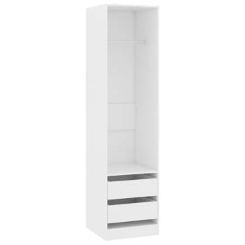 Preview:  Kleiderschrank mit Schubladen Weiß 50x50x200 cm Holzwerkstoff