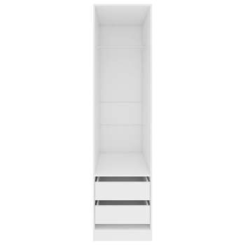 Preview:  Kleiderschrank mit Schubladen Weiß 50x50x200 cm Holzwerkstoff