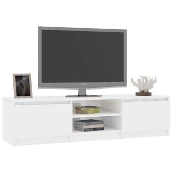  TV-Schrank Hochglanz-Weiß 140x40x35,5 cm Holzwerkstoff