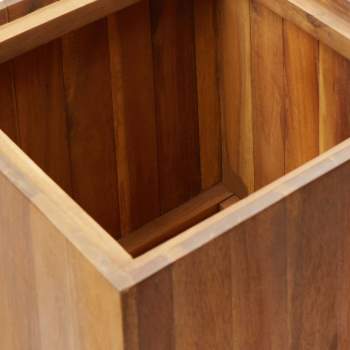Preview:  Pflanzkübel 43,5 x 43,5 x 90 cm Massivholz Akazie  