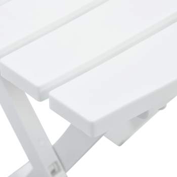  Gartentisch Klappbar 45,5 x 38,5 x 50 cm Weiß 