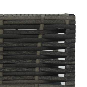  3-tlg. Bistro-Set mit Auflagen Poly Rattan Grau