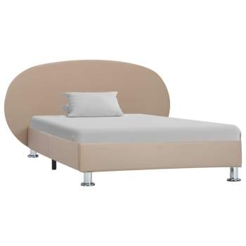  Bettgestell Cappuccino-Braun Kunstleder 100x200 cm