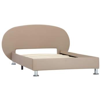 Preview:  Bettgestell Cappuccino-Braun Kunstleder 100x200 cm