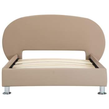 Preview:  Bettgestell Cappuccino-Braun Kunstleder 100x200 cm