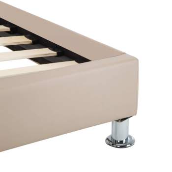  Bettgestell Cappuccino-Braun Kunstleder 100x200 cm