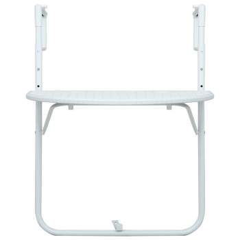 Preview:  Balkon-Hängetisch Weiß 60x64x83,5 cm Kunststoff Rattan-Optik