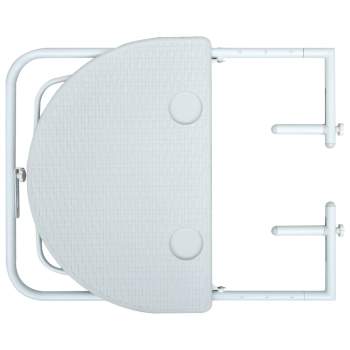  Balkon-Hängetisch Weiß 60x64x83,5 cm Kunststoff Rattan-Optik