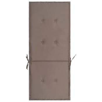  Gartenstuhlauflagen für Hochlehner 4Stk. Taupe 120x50x3cm Stoff