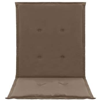  Gartenstuhlauflagen für Niedriglehner 4 Stk. Taupe 100x50x3 cm