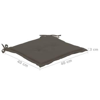  Gartenstuhl-Kissen 4 Stk. Anthrazit 40x40x3 cm Oxford-Gewebe