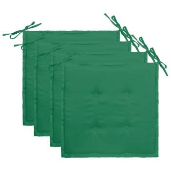  Gartenstuhl-Kissen 4 Stk. Grün 40x40x3 cm Oxford-Gewebe