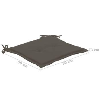  Gartenstuhl-Kissen 2 Stk. Anthrazit 50x50x3 cm Oxford-Gewebe