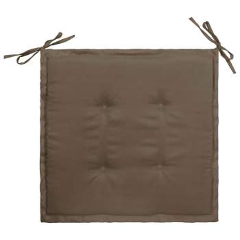  Gartenstuhl-Kissen 2 Stk. Taupe 50x50x3 cm Oxford-Gewebe