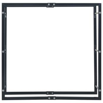 Brennholzregal Schwarz 100×25×100 cm Stahl