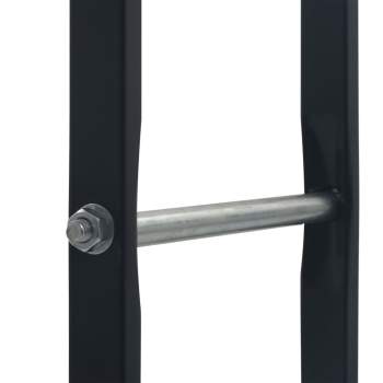 Brennholzregal Schwarz 100×25×100 cm Stahl