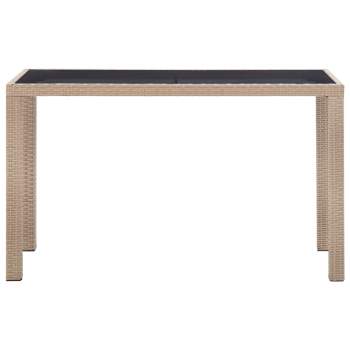 Preview:  Gartentisch Beige 123x60x74 cm Poly Rattan