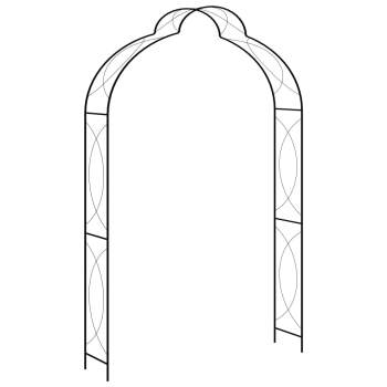  Rosenbogen Schwarz 150 x 34 x 240 cm Eisen 