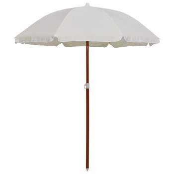 Sonnenschirm mit Stahl-Mast 180 cm Sandweiß