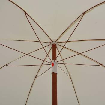 Preview:  Sonnenschirm mit Stahl-Mast 180 cm Sandweiß