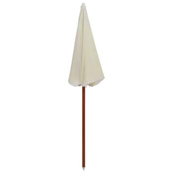 Preview:  Sonnenschirm mit Stahl-Mast 180 cm Sandweiß