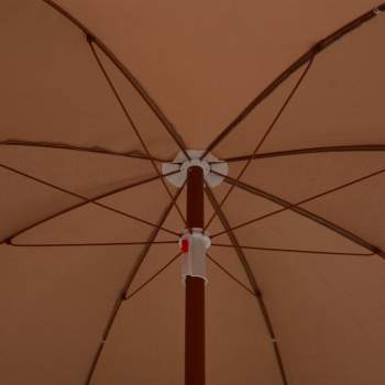 Sonnenschirm mit Stahlmast 180 cm Taupe