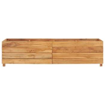  Hochbeet 150x40x38 cm Teak Altholz und Stahl