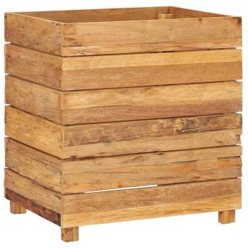  Hochbeet 50x40x55 cm Massivholz Teak und Stahl