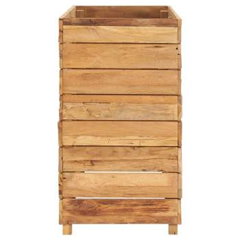  Hochbeet 100x40x72 cm Teak Altholz und Stahl