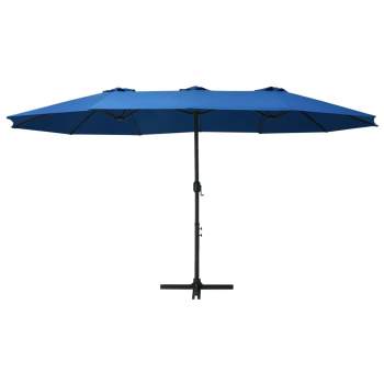 Preview:  Sonnenschirm mit Aluminium-Mast 460x270 cm Blau