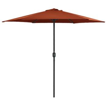 Sonnenschirm mit Aluminium-Mast 270 x 246 cm Terracotta-Rot