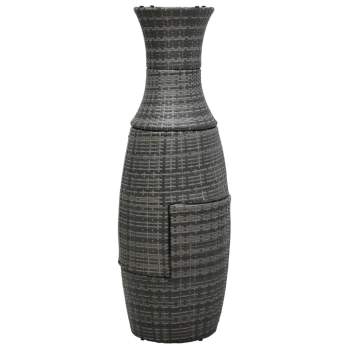  3-tlg. Bistro-Set mit Auflagen Poly Rattan Grau