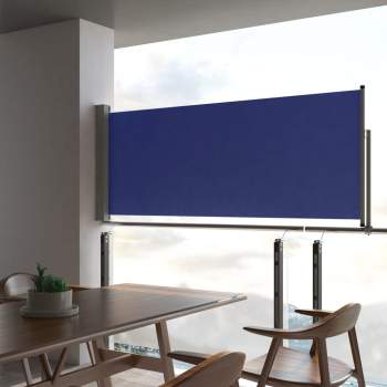  Ausziehbare Seitenmarkise 100x300 cm Blau