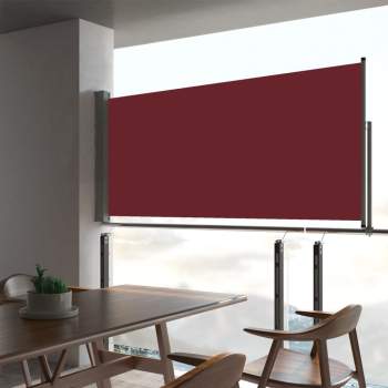  Ausziehbare Seitenmarkise 60×300 cm Rot