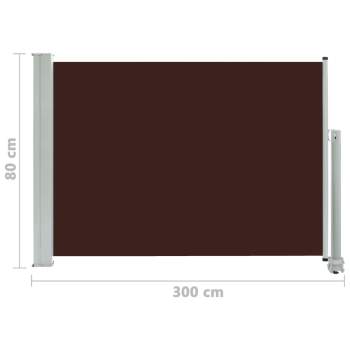  Ausziehbare Seitenmarkise 80×300 cm Braun
