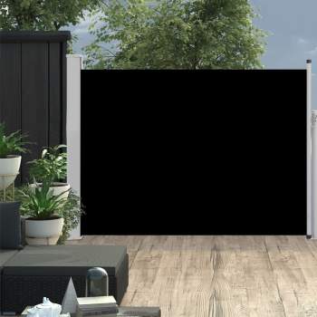  Ausziehbare Seitenmarkise 100×500 cm Schwarz