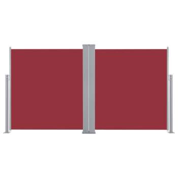  Ausziehbare Seitenmarkise Rot 120 x 600 cm