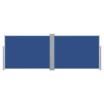  Ausziehbare Seitenmarkise Blau 100 x 1000 cm
