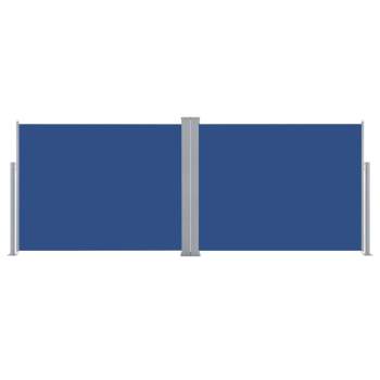  Ausziehbare Seitenmarkise Blau 140 x 1000 cm