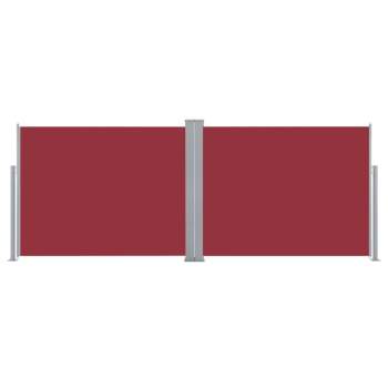  Ausziehbare Seitenmarkise Rot 140 x 1000 cm