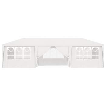  Profi-Partyzelt mit Seitenwänden 4×9 m Weiß 90 g/m²
