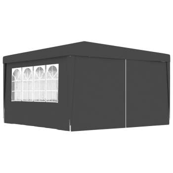  Profi-Partyzelt mit Seitenwänden 4×4 m Anthrazit 90 g/m²