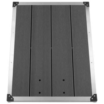Preview:  Garten-Duschwanne WPC Edelstahl 80 x 62 cm Grau
