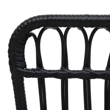  Gartenstuhl Poly Rattan Schwarz