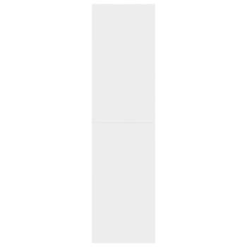  Bücherregal/Raumteiler Hochglanz-Weiß 155x24x160 cm