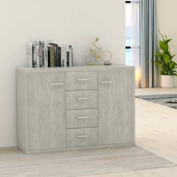  Sideboard Betongrau 88x30x65 cm Holzwerkstoff