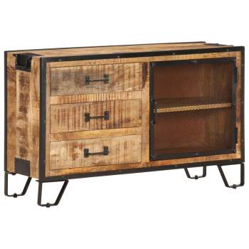  Sideboard 100×31×60 cm Raues Mango-Massivholz 