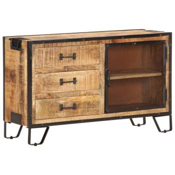  Sideboard 100×31×60 cm Raues Mango-Massivholz 